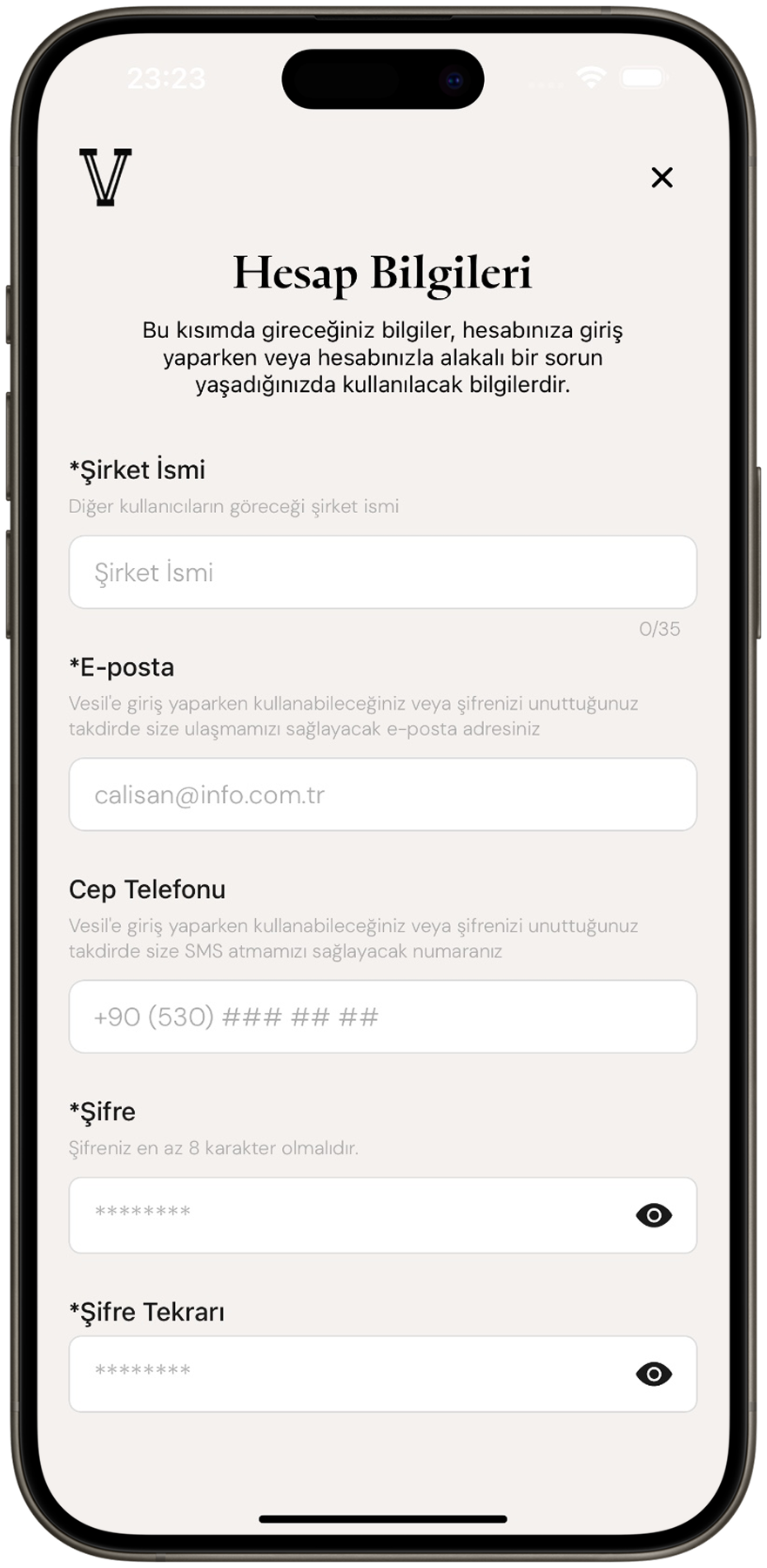 App screen 1